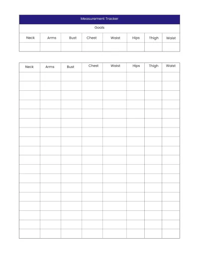 Free Sample Workout Planner Template to Edit Online