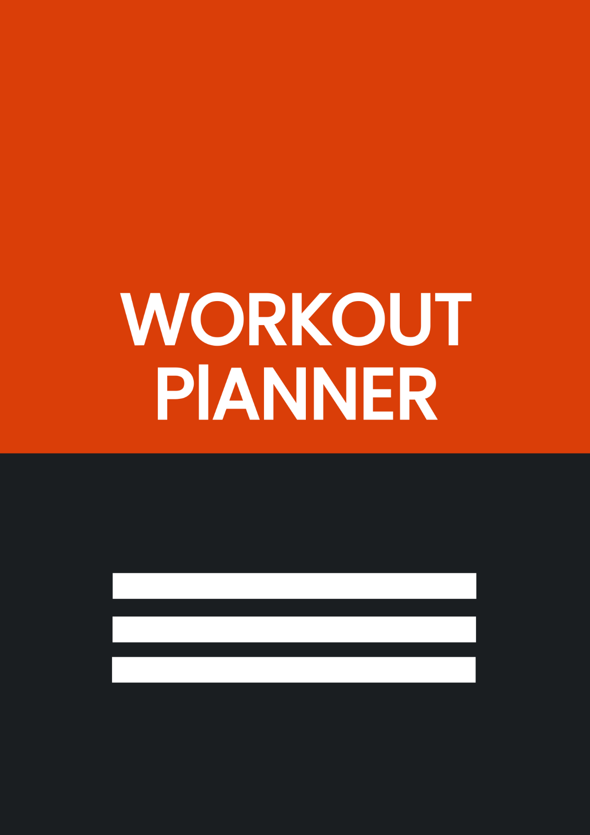 Sample Workout Planner Template