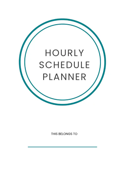Free Hourly Schedule Planner Template to Edit Online