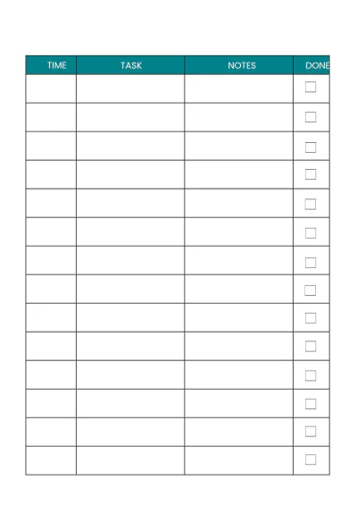 Free Hourly Schedule Planner Template to Edit Online