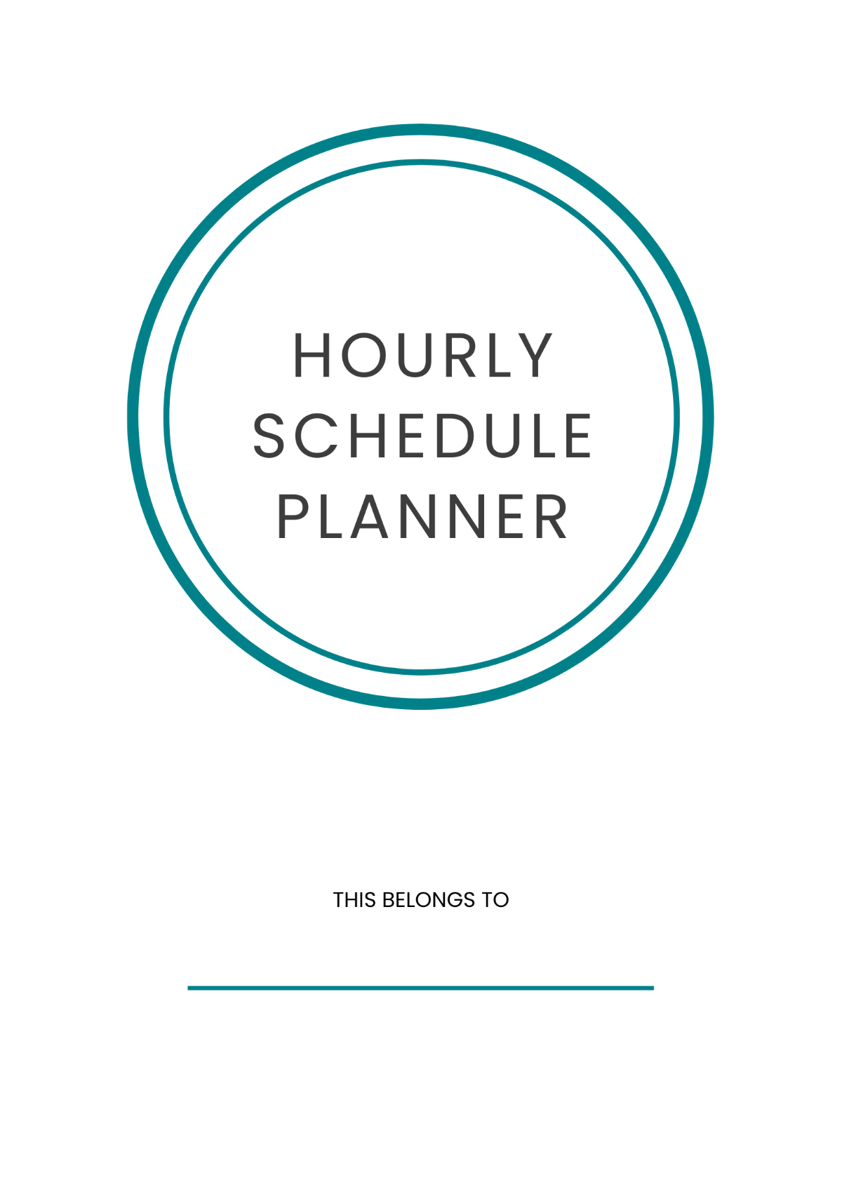 Hourly Schedule Planner Template