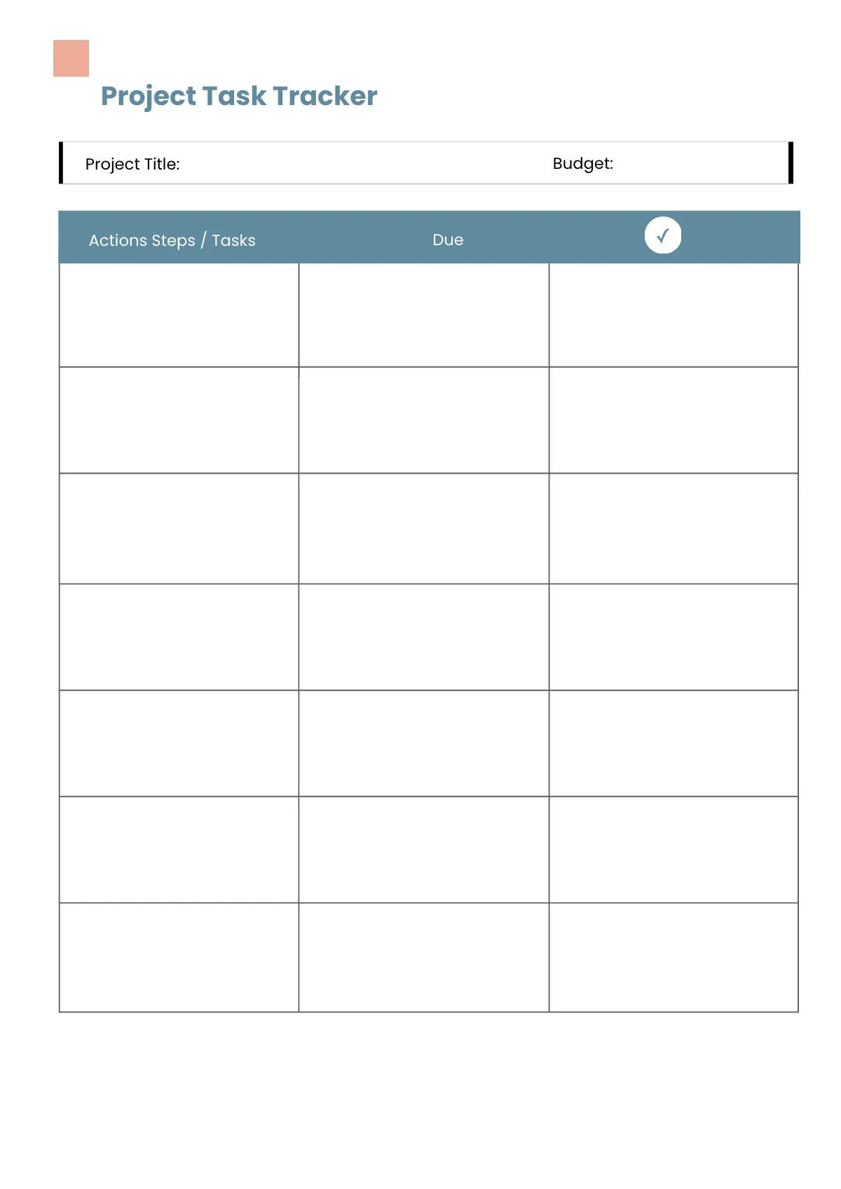 Free Sample Project Planner Template to Edit Online