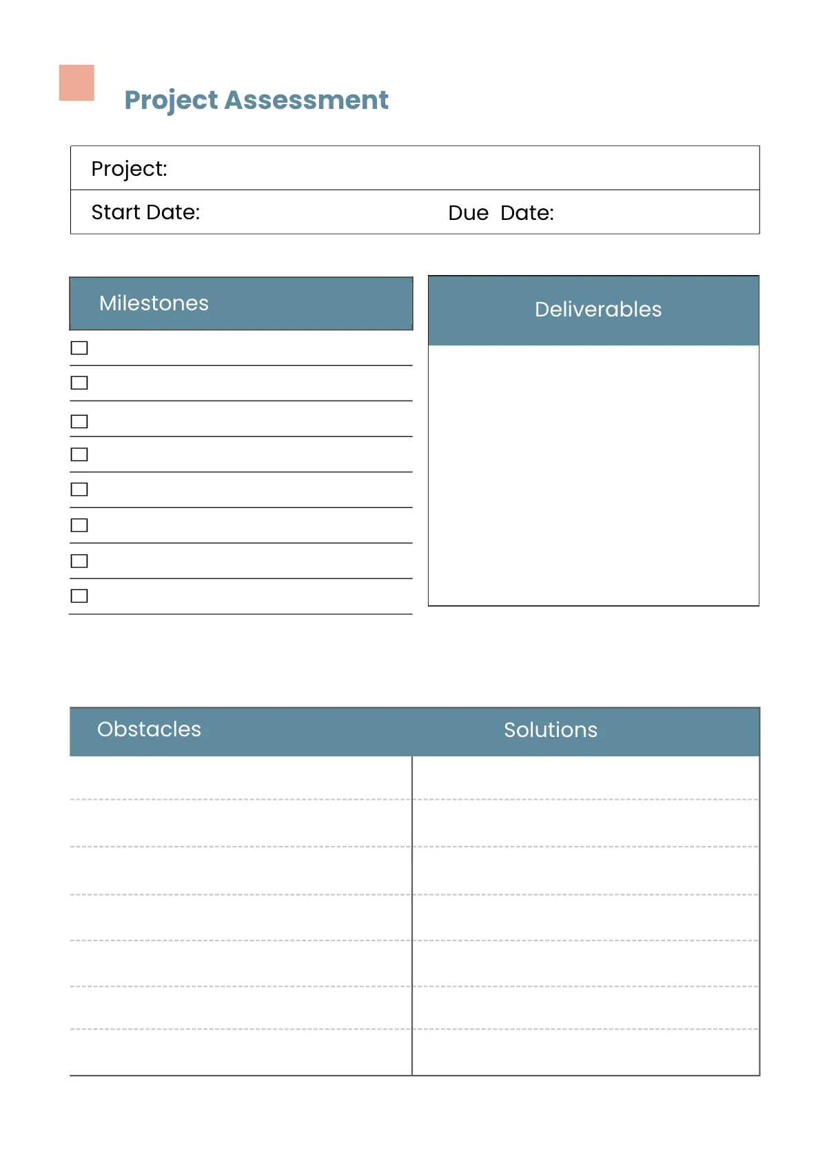 Free Sample Project Planner Template to Edit Online