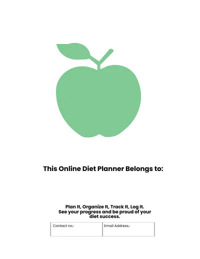 Free Online Diet Planner Template to Edit Online