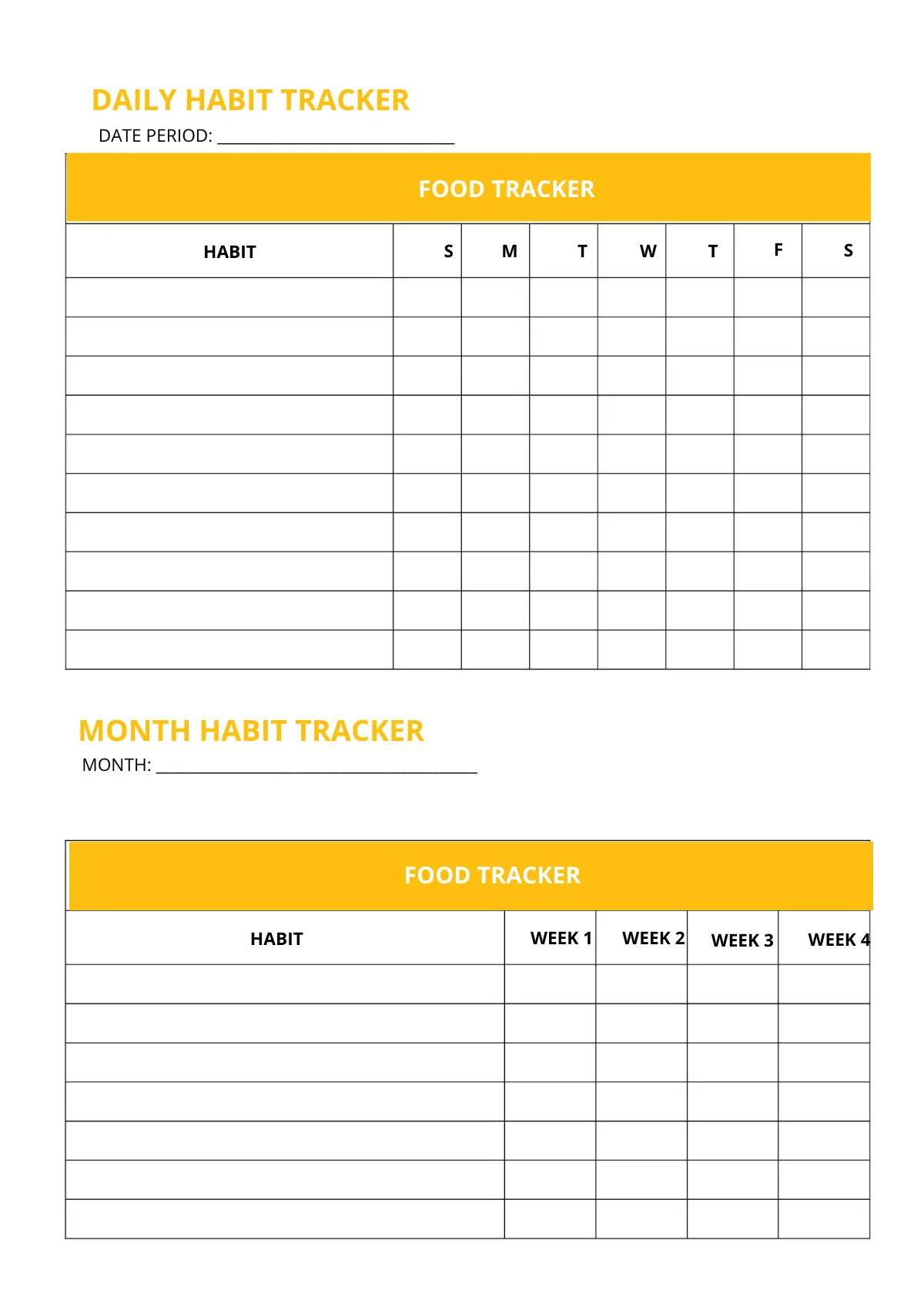 Free Monthly Diet Planner Template to Edit Online