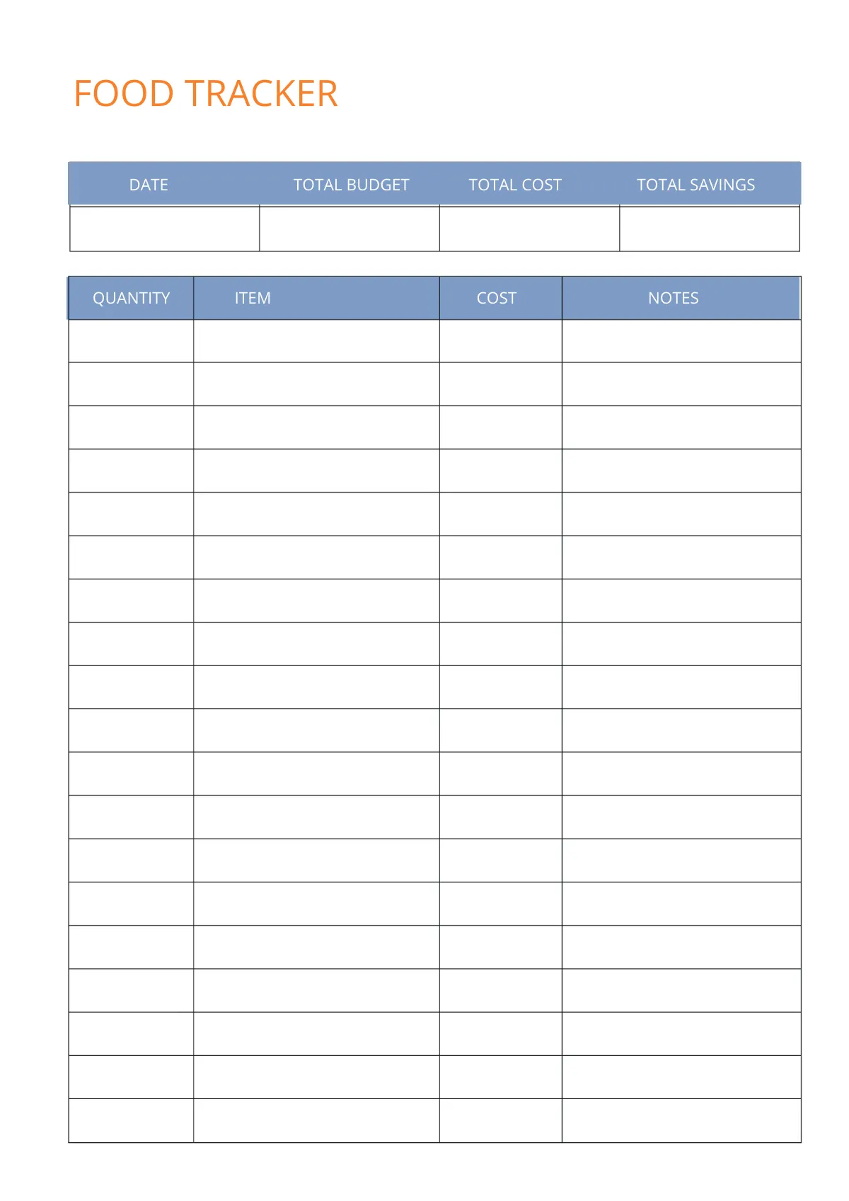 Free Printable Diet Planner Template to Edit Online
