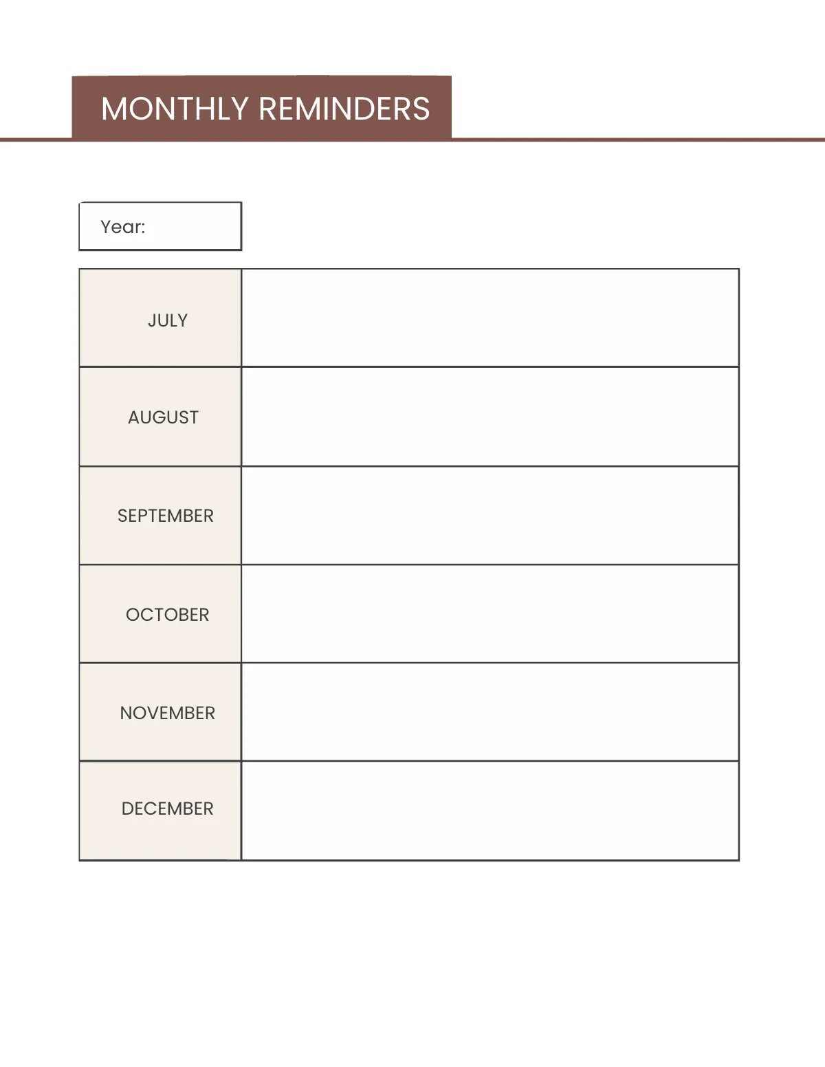 Free Mid Year Digital Planner Template to Edit Online
