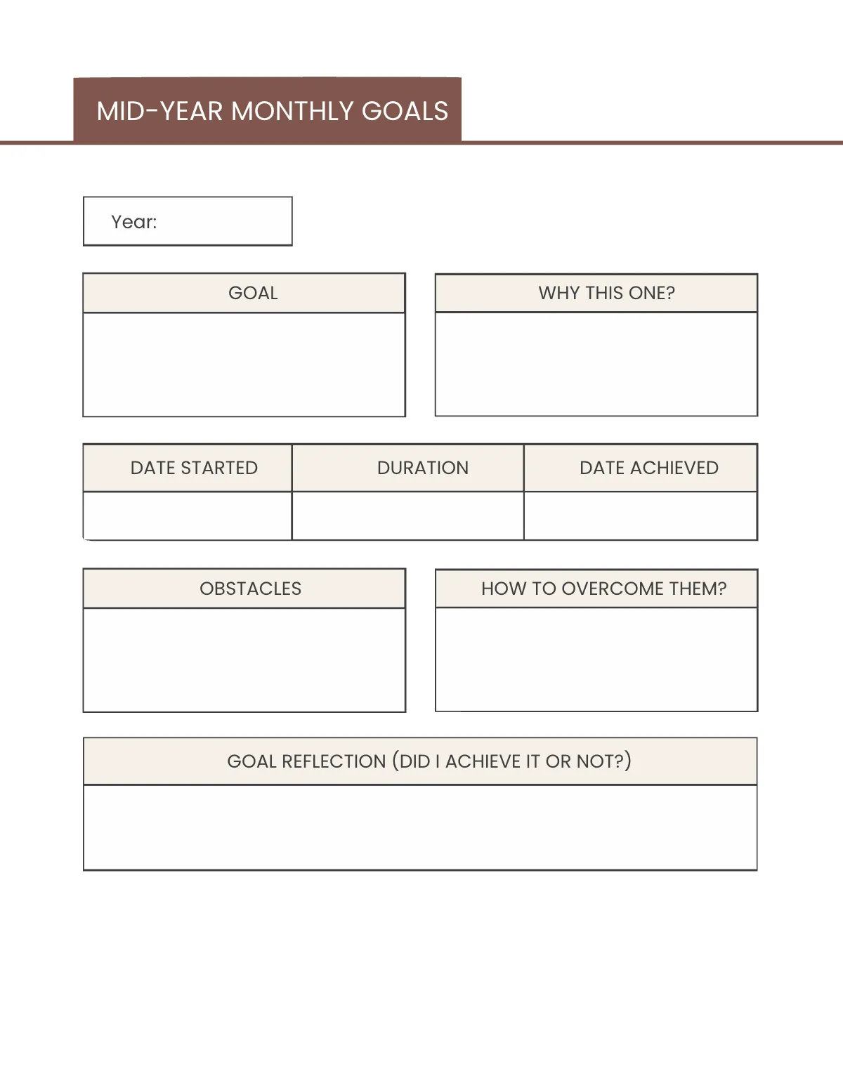 Free Mid Year Digital Planner Template to Edit Online