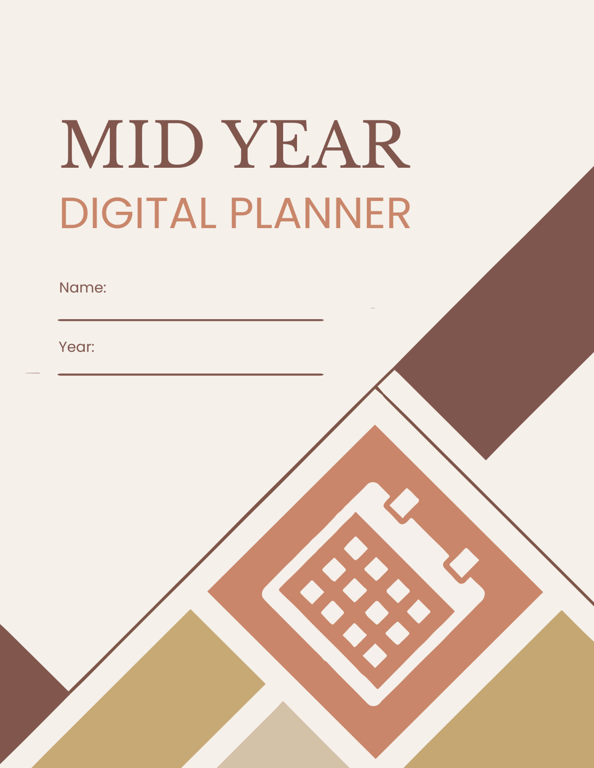 Mid Year Digital Planner Template