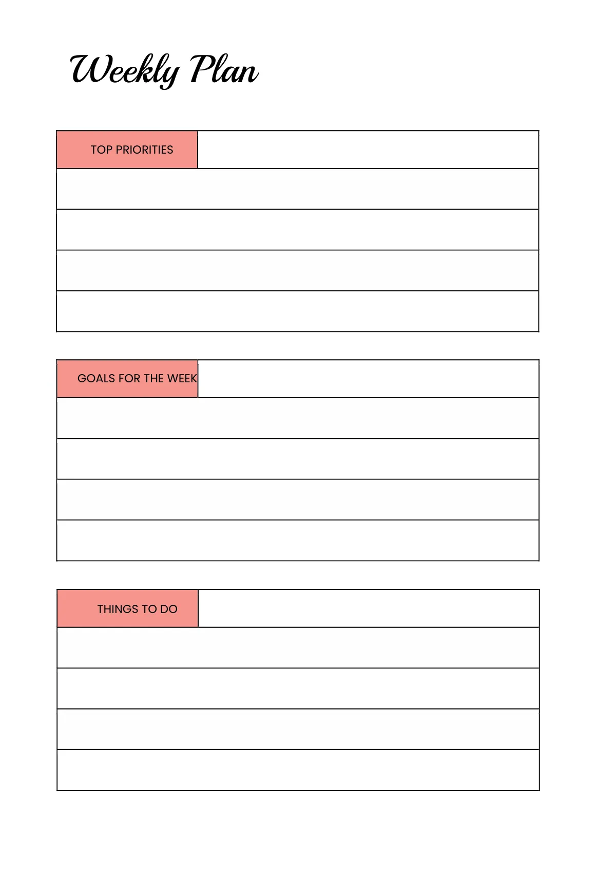 Free Printable Schedule Planner Template to Edit Online