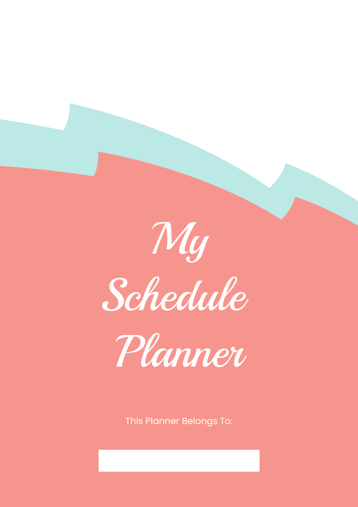 Printable Schedule Planner Template
