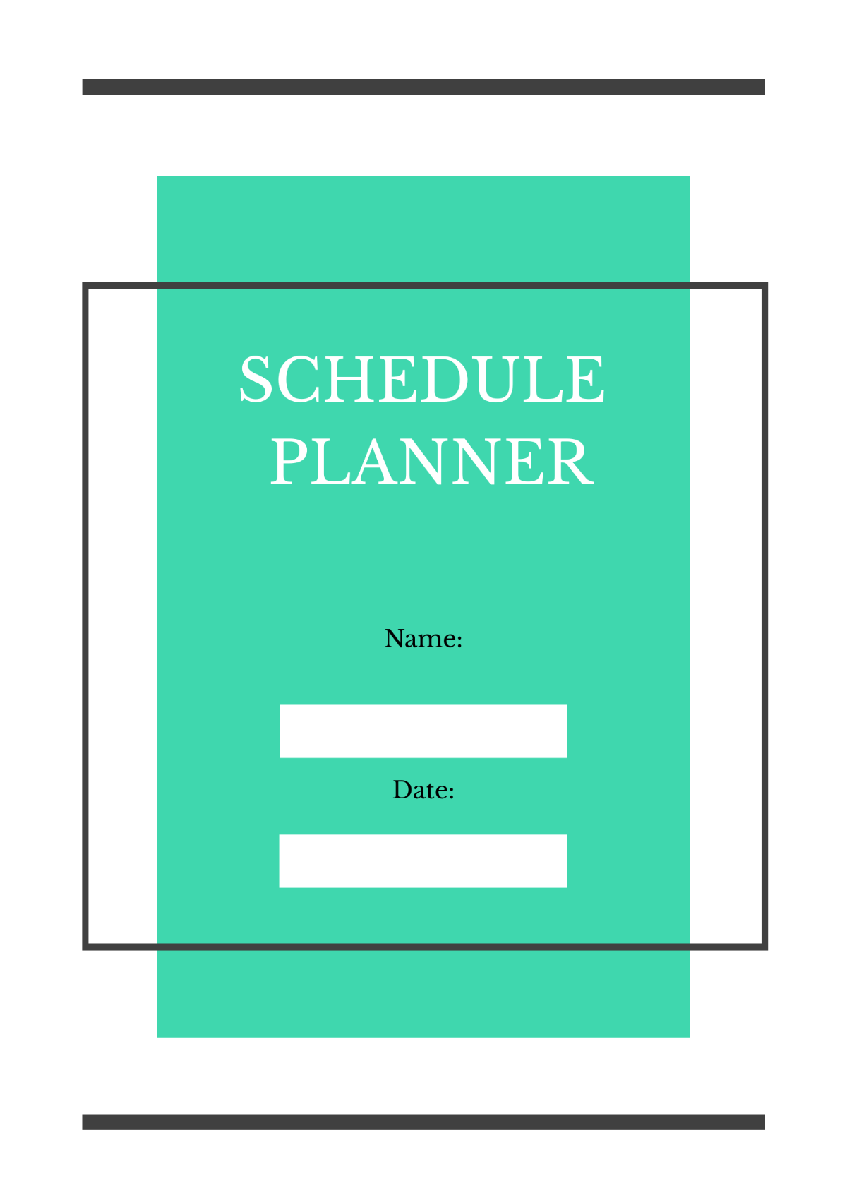 Simple Schedule Planner Template