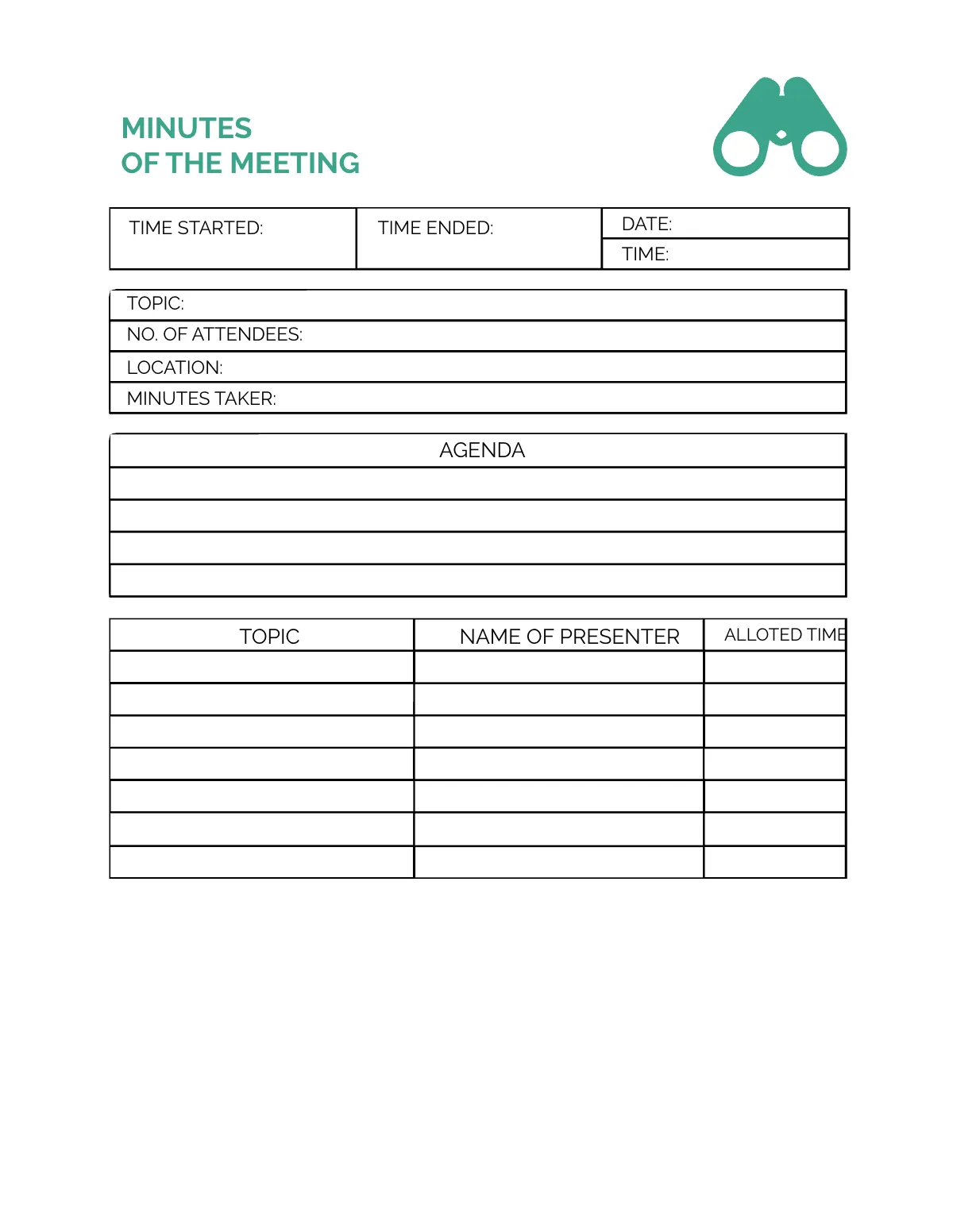 Free Trip Meeting Planner Template to Edit Online