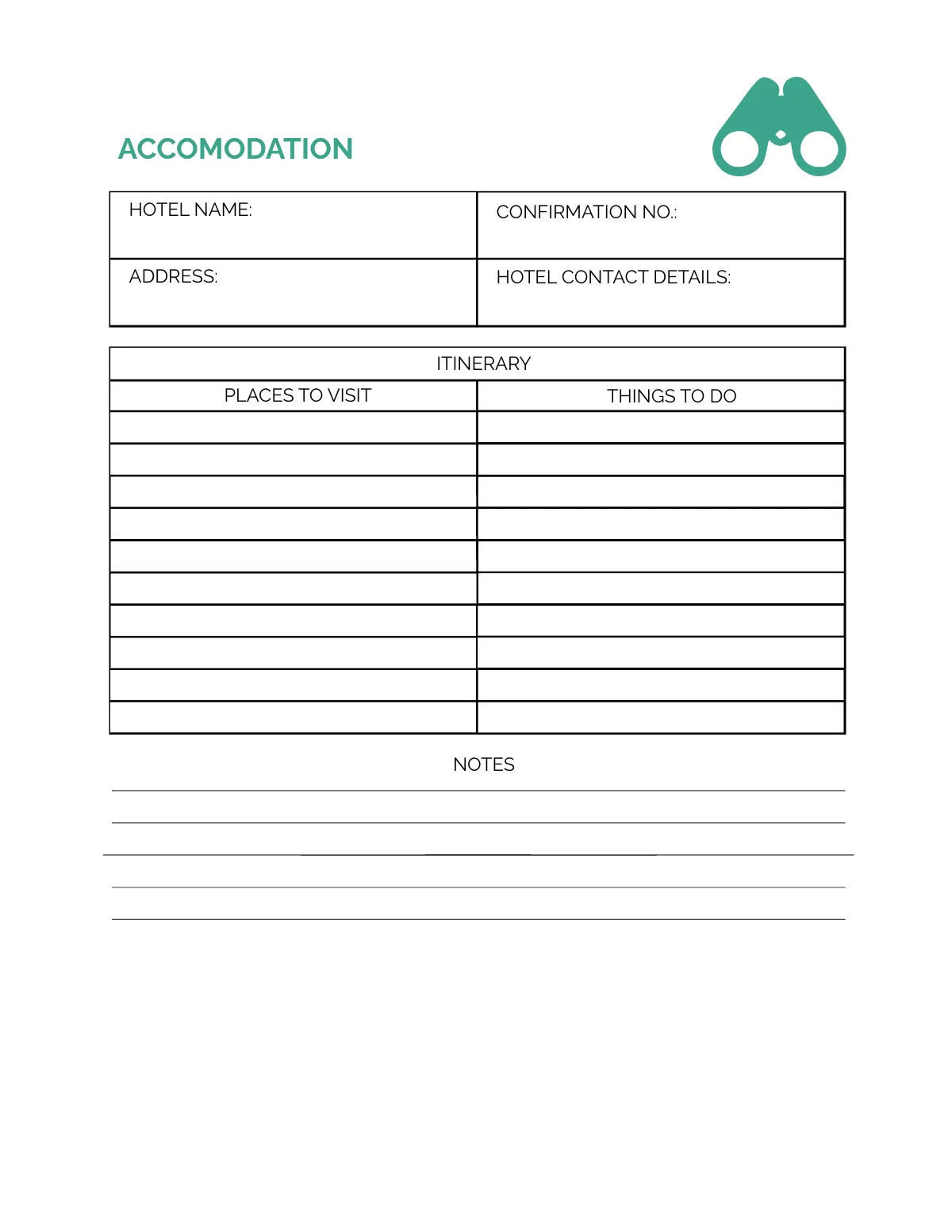 Free Trip Meeting Planner Template to Edit Online
