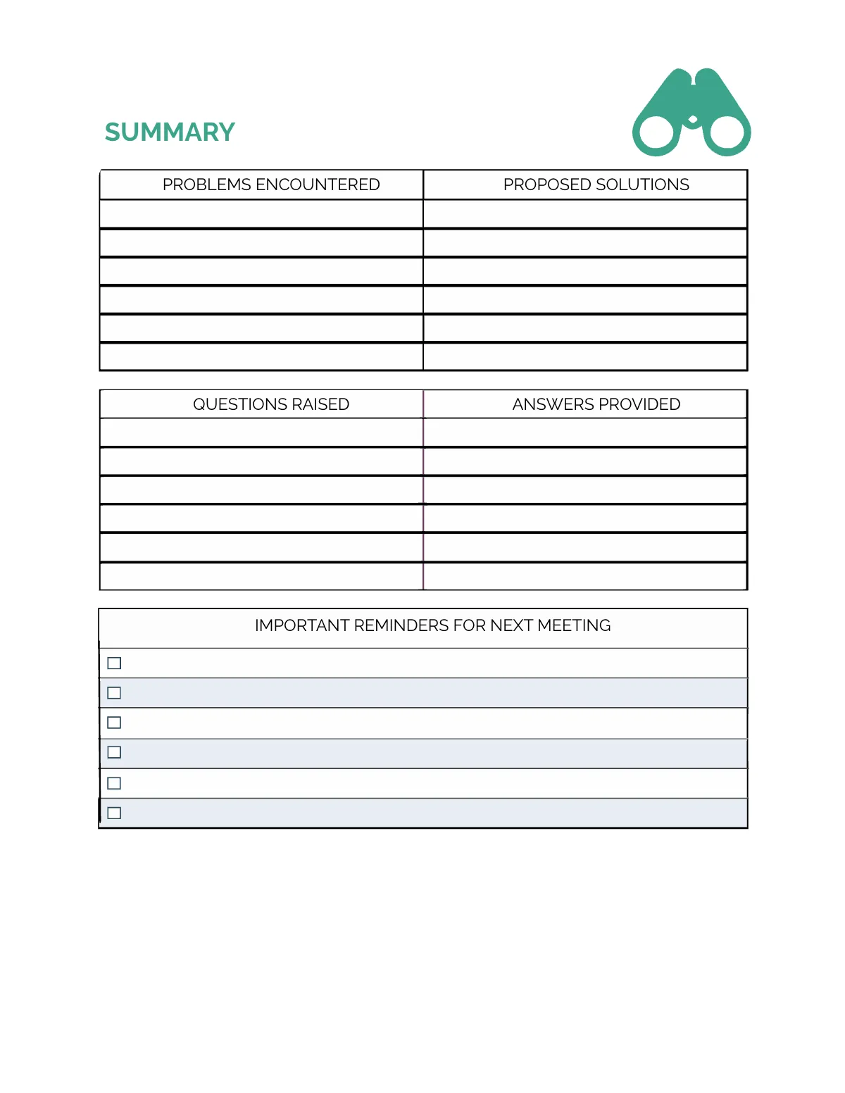 Free Trip Meeting Planner Template to Edit Online