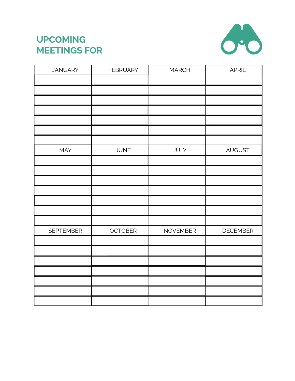 Free Trip Meeting Planner Template to Edit Online