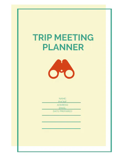 Free Trip Meeting Planner Template to Edit Online