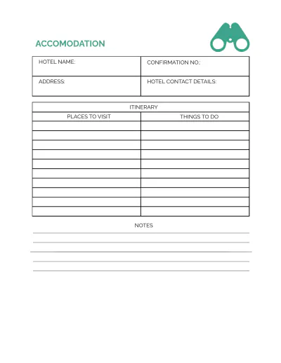 Free Trip Meeting Planner Template to Edit Online