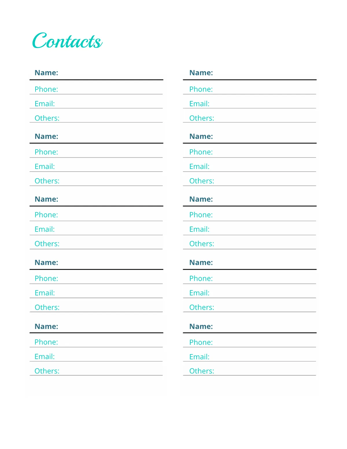 Free Digital Student Planner Template to Edit Online
