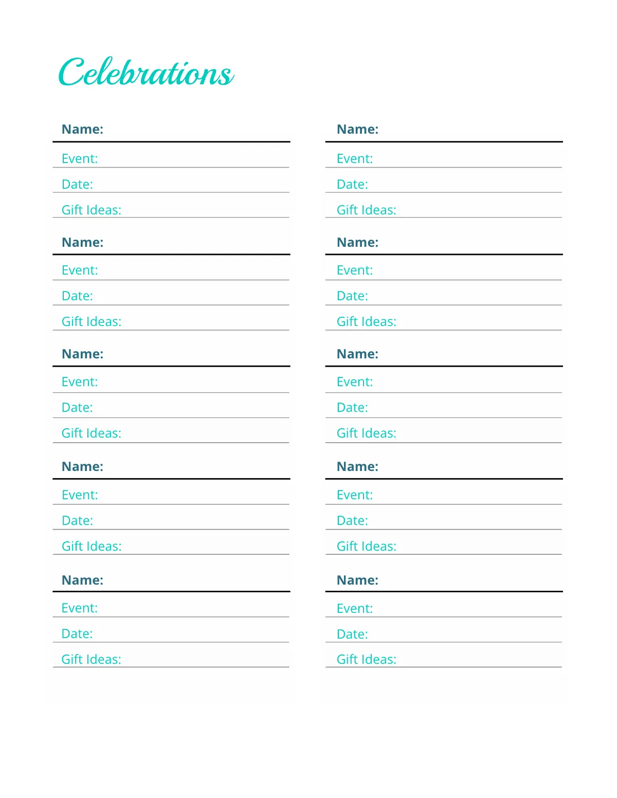 Free Digital Student Planner Template to Edit Online