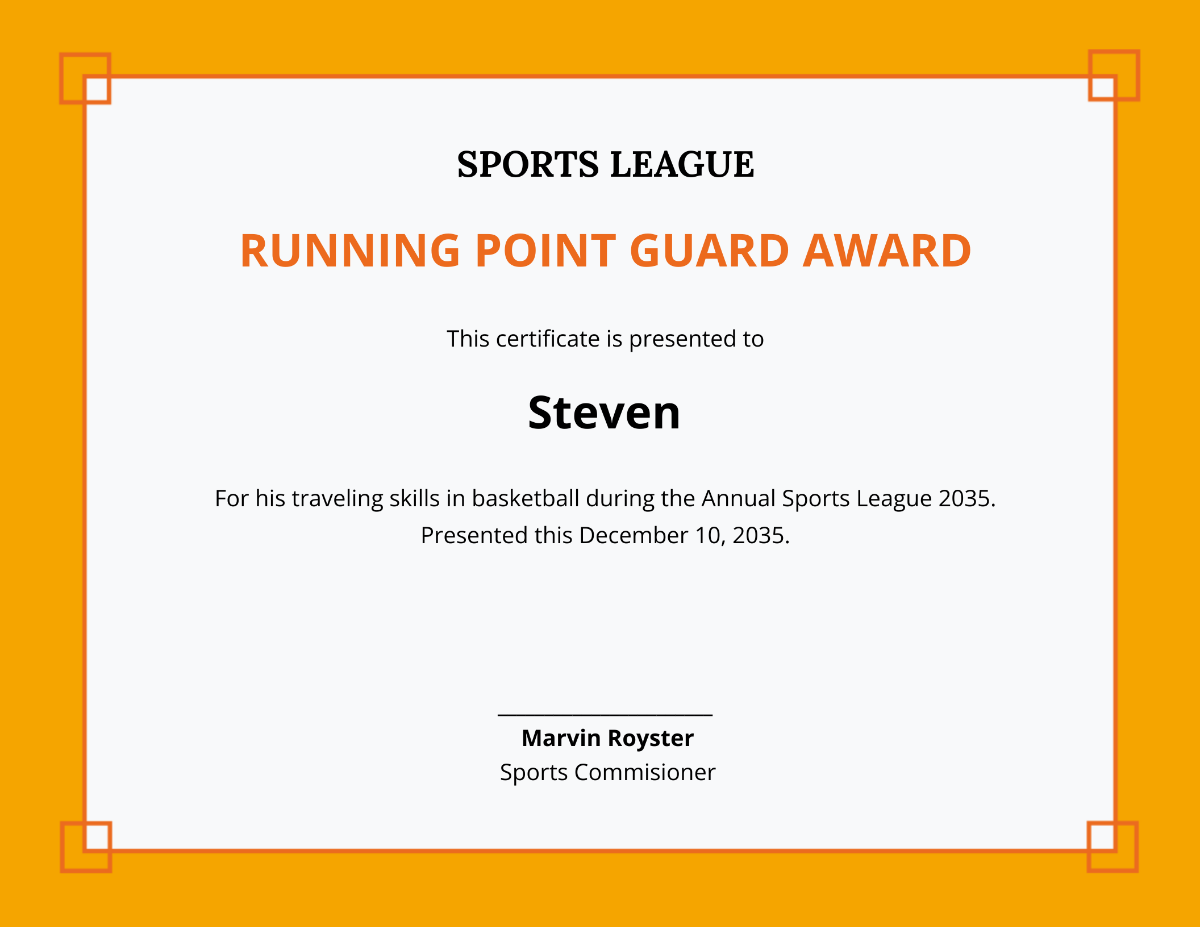 Funny Sports Certificate