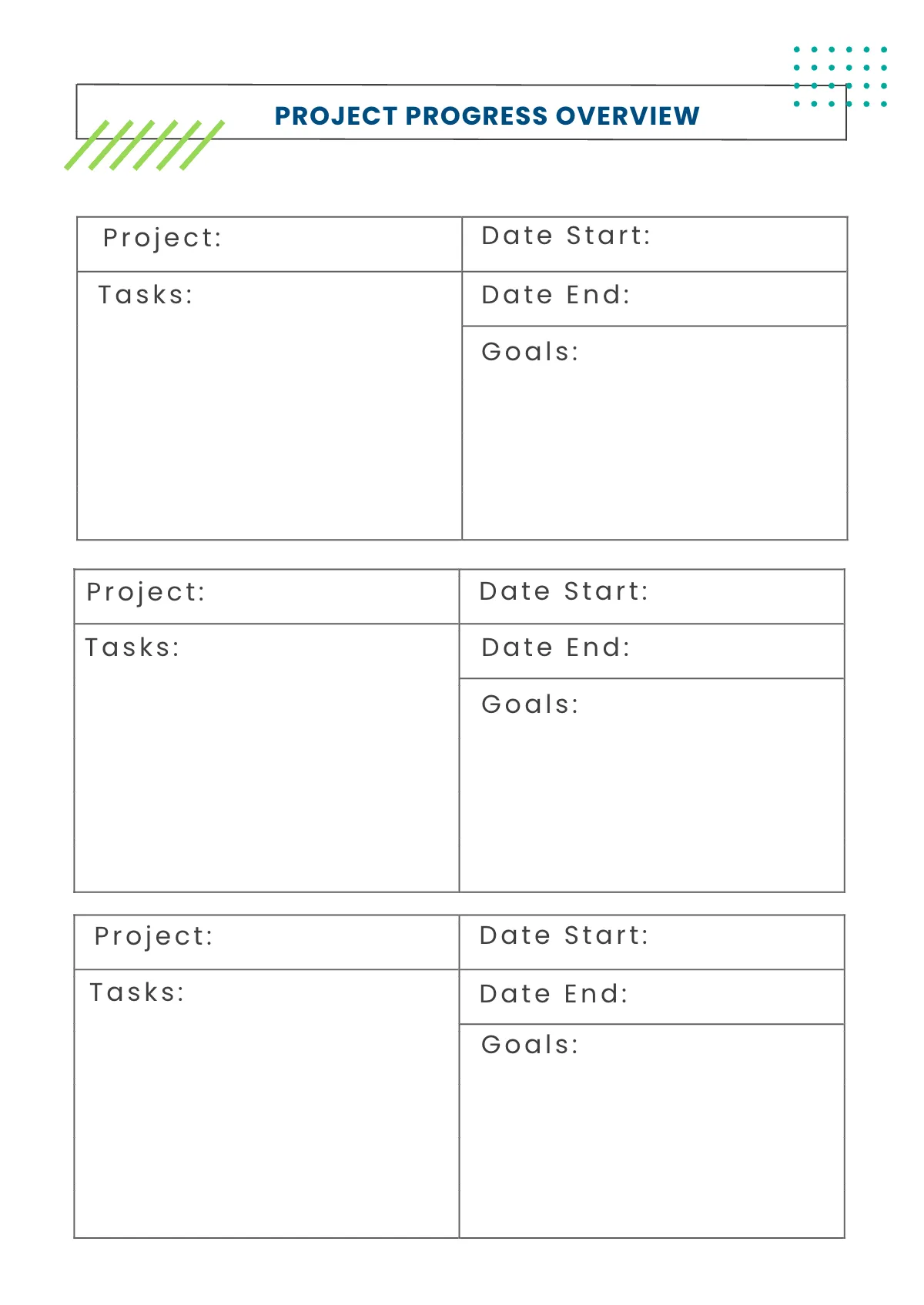 Free Digital Project Planner Template to Edit Online