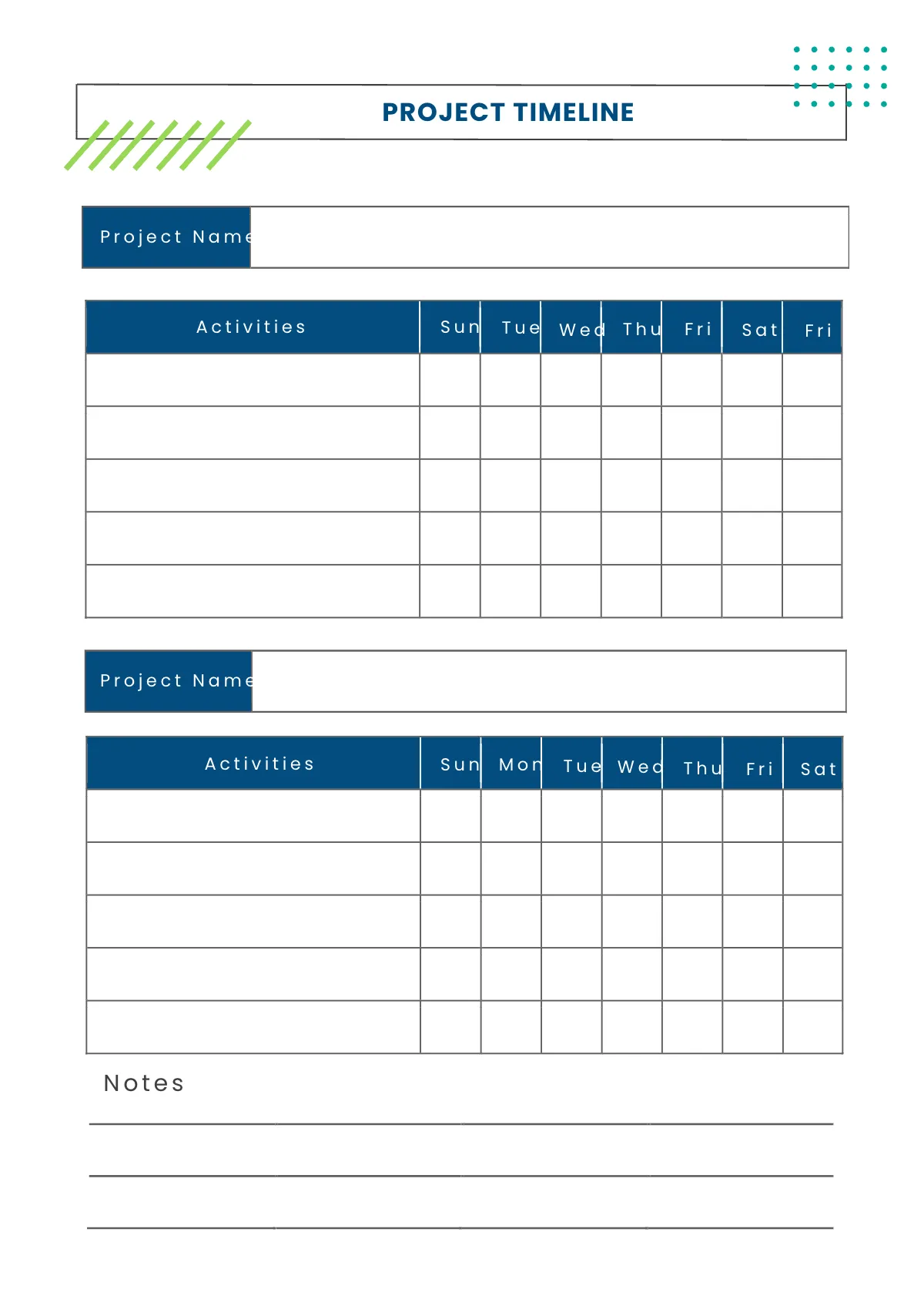 Free Digital Project Planner Template to Edit Online