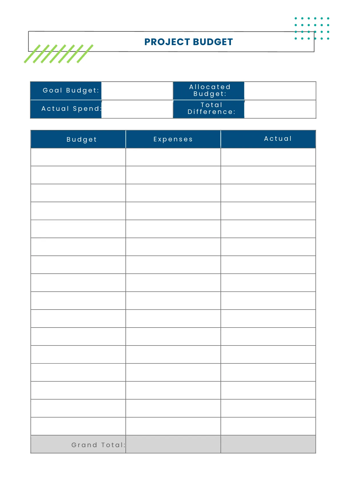 Free Digital Project Planner Template to Edit Online