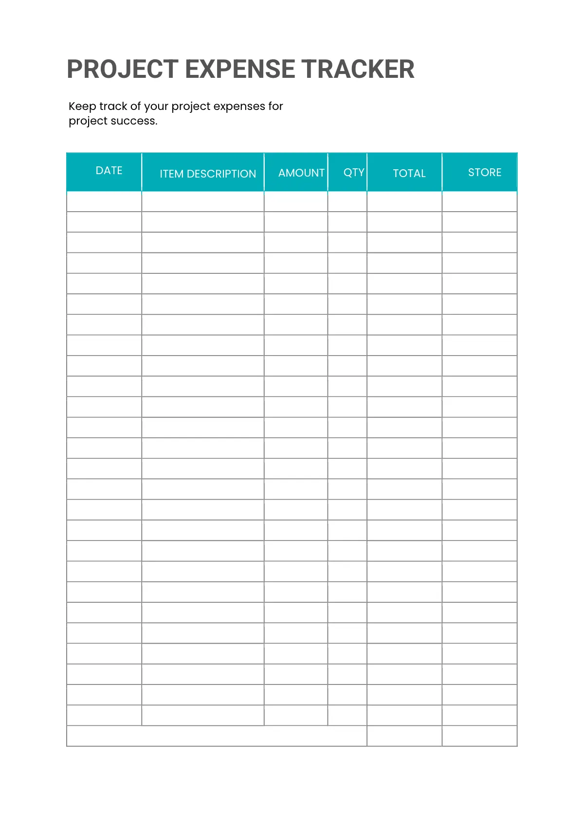 Free Basic Project Planner Template to Edit Online