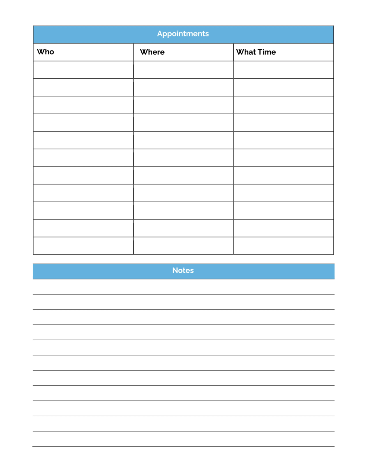 Free Basic Schedule Planner Template to Edit Online