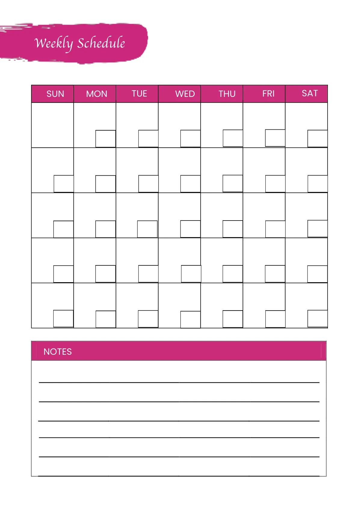 Free Simple Student Planner Template to Edit Online