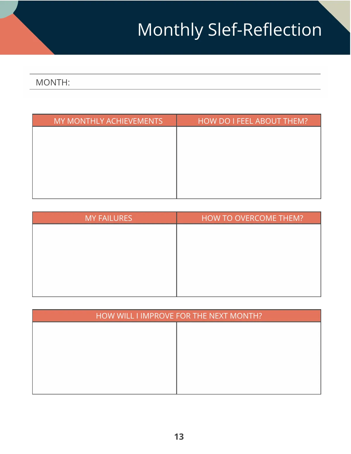 Free Printable Personal Planner Template to Edit Online