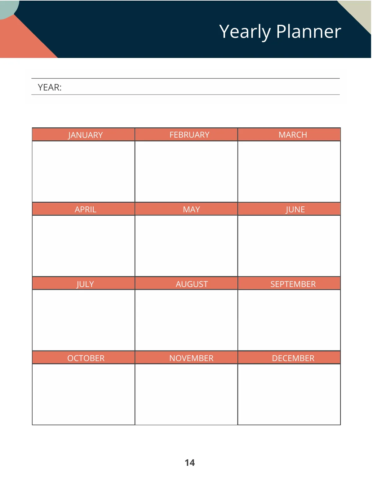 Free Printable Personal Planner Template to Edit Online