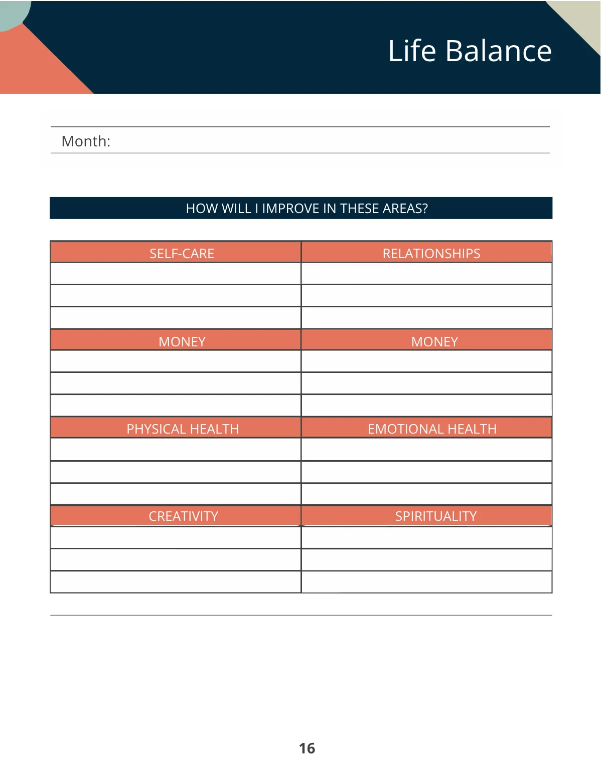 Free Printable Personal Planner Template to Edit Online