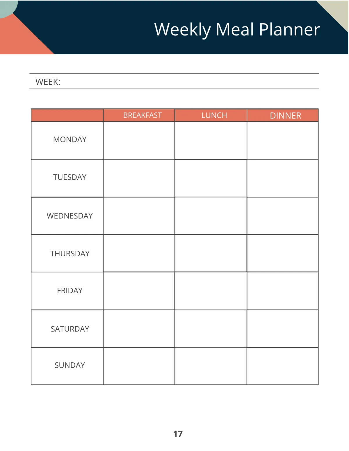 Free Printable Personal Planner Template to Edit Online