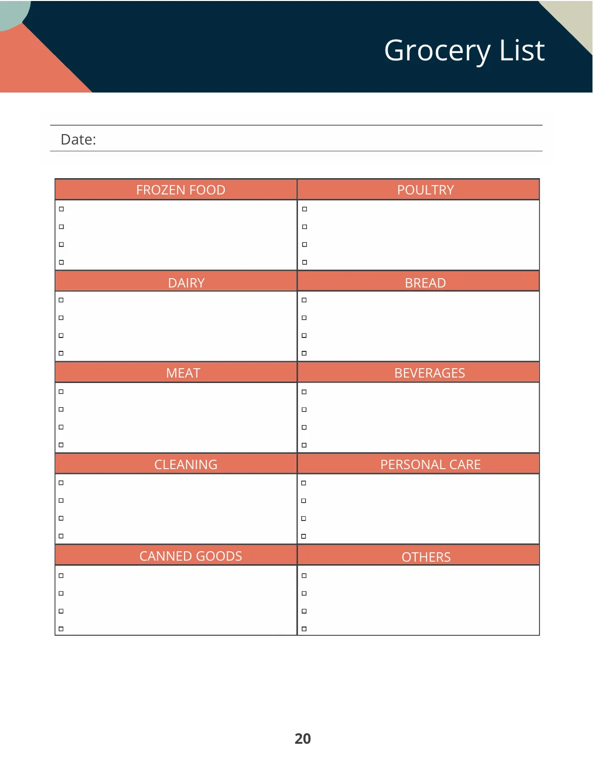 Free Printable Personal Planner Template to Edit Online