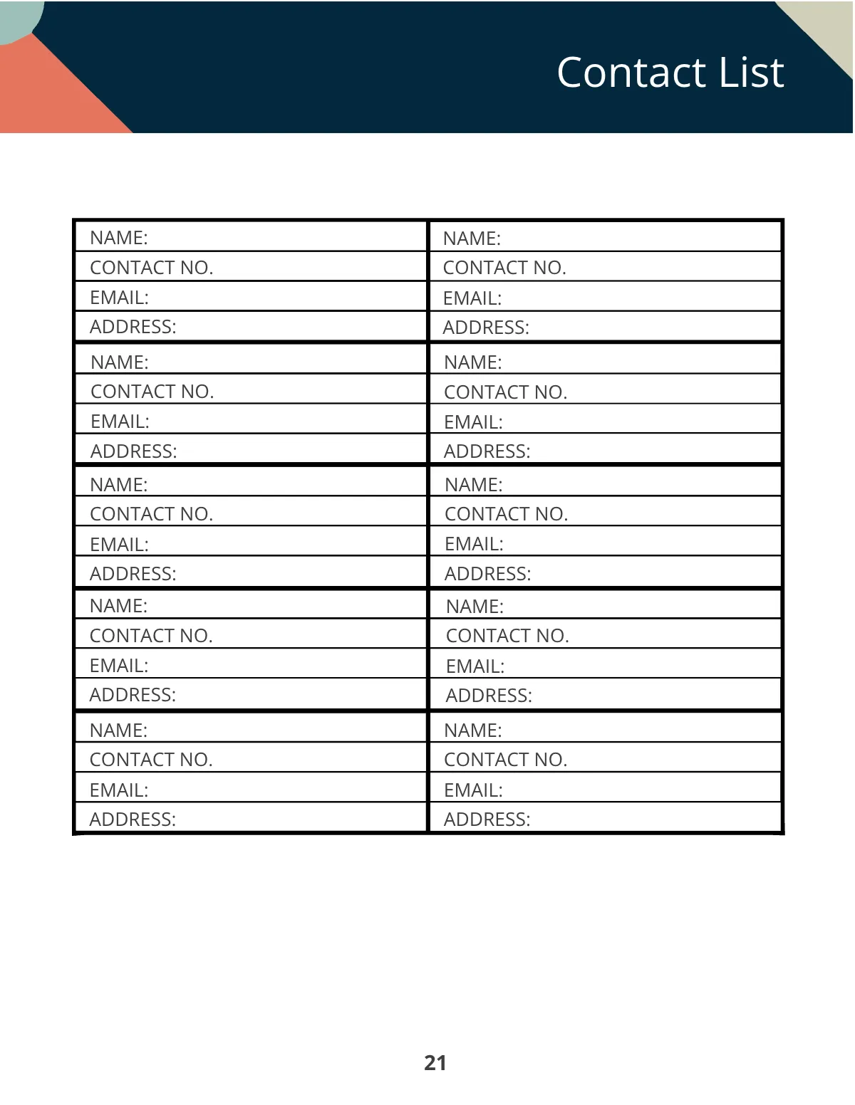 Free Printable Personal Planner Template to Edit Online