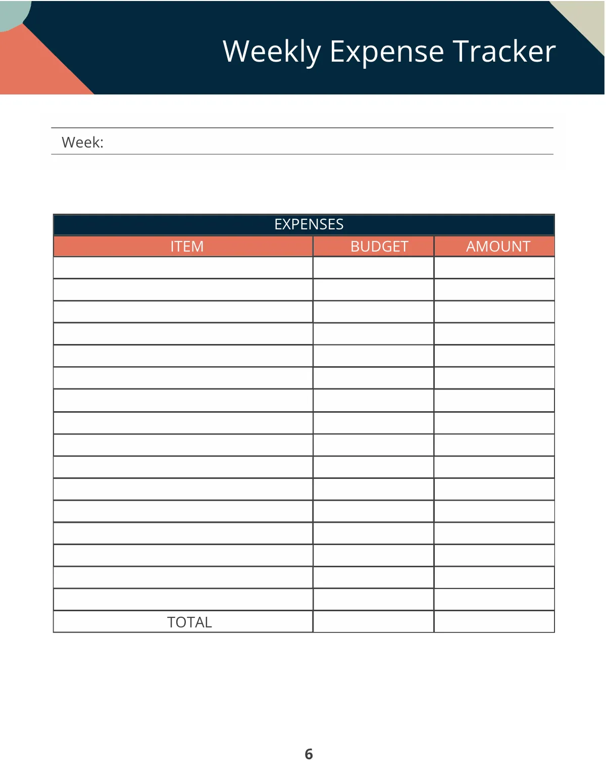 Free Printable Personal Planner Template to Edit Online