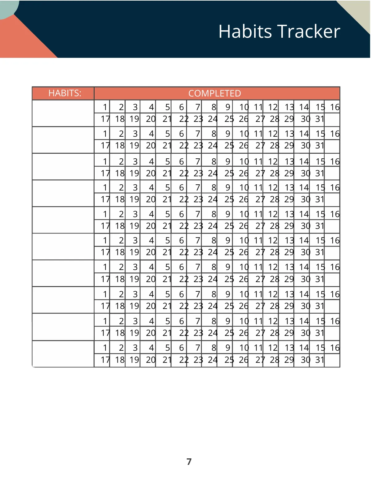 Free Printable Personal Planner Template to Edit Online