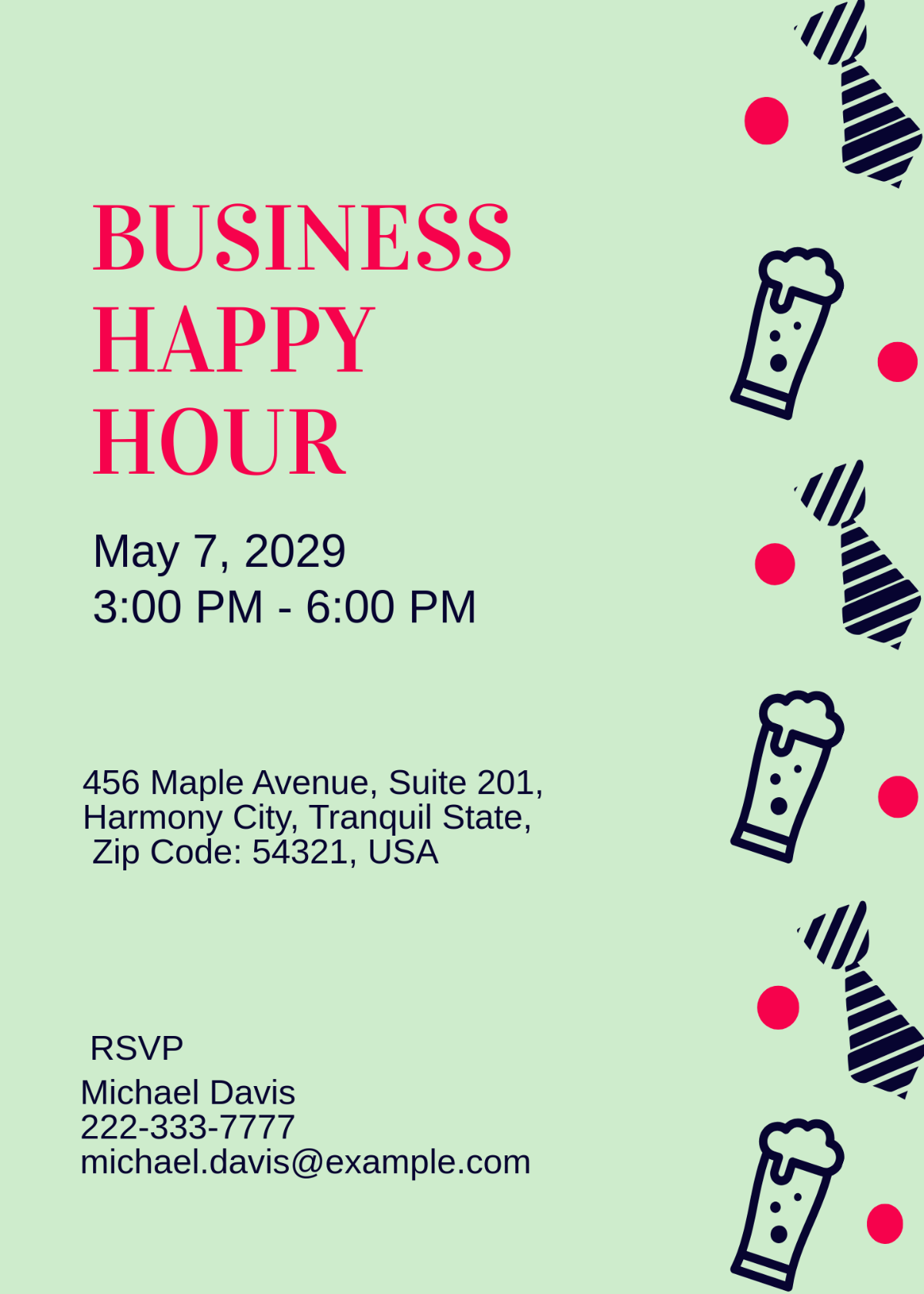 Business Happy Hour Party Invitation