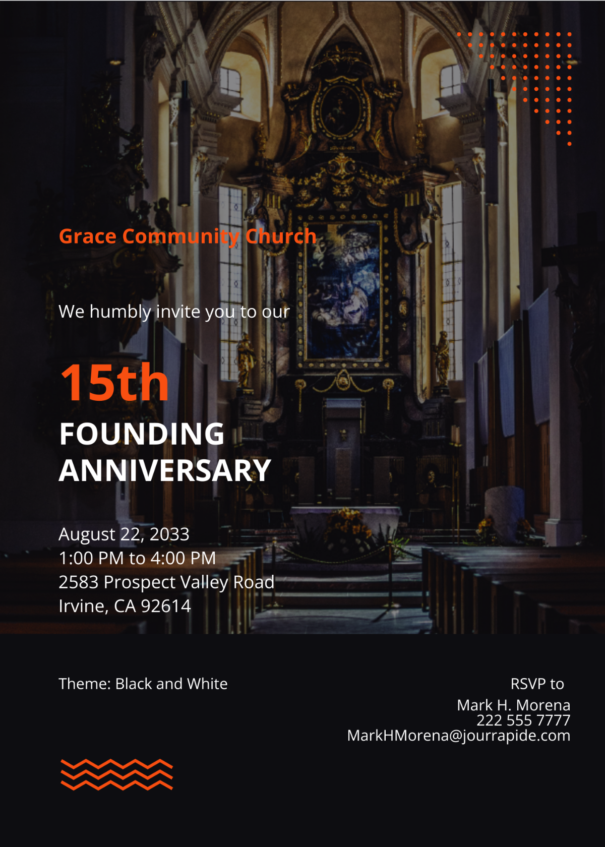 Church Anniversary Celebration Invitation