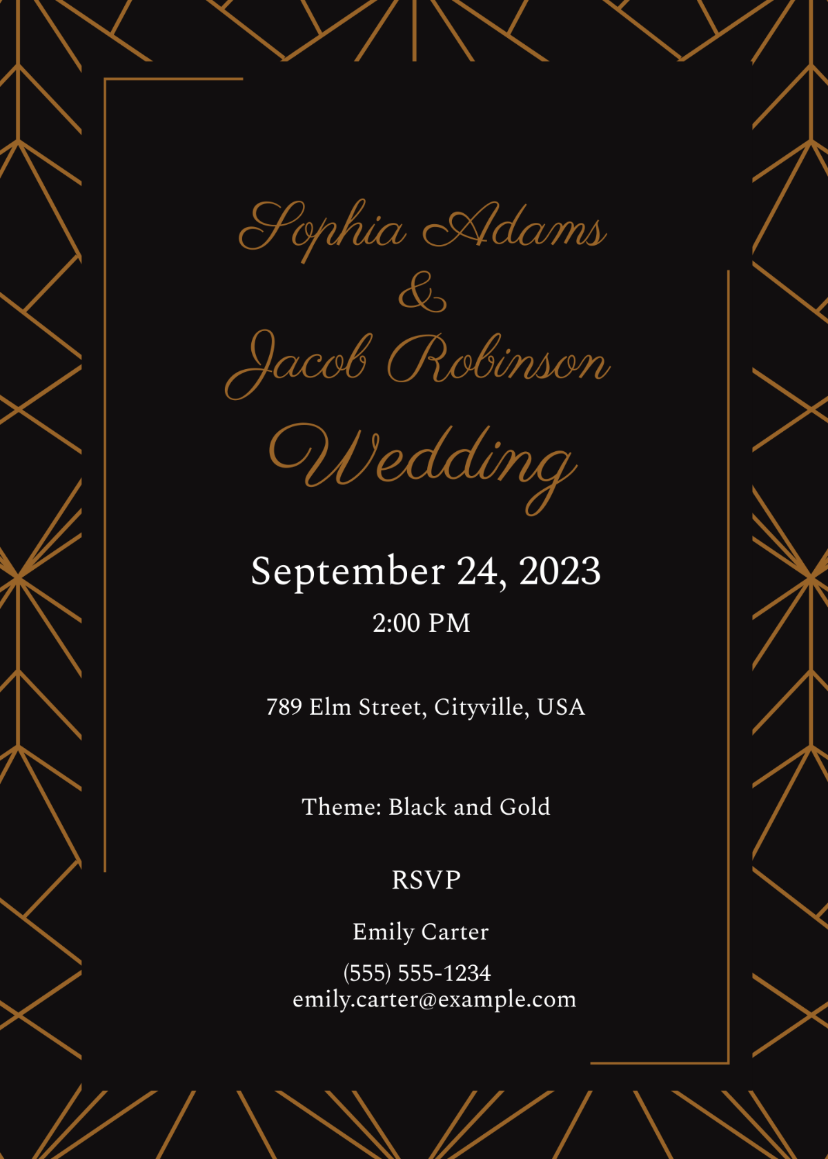 Geometric Wedding Invitation