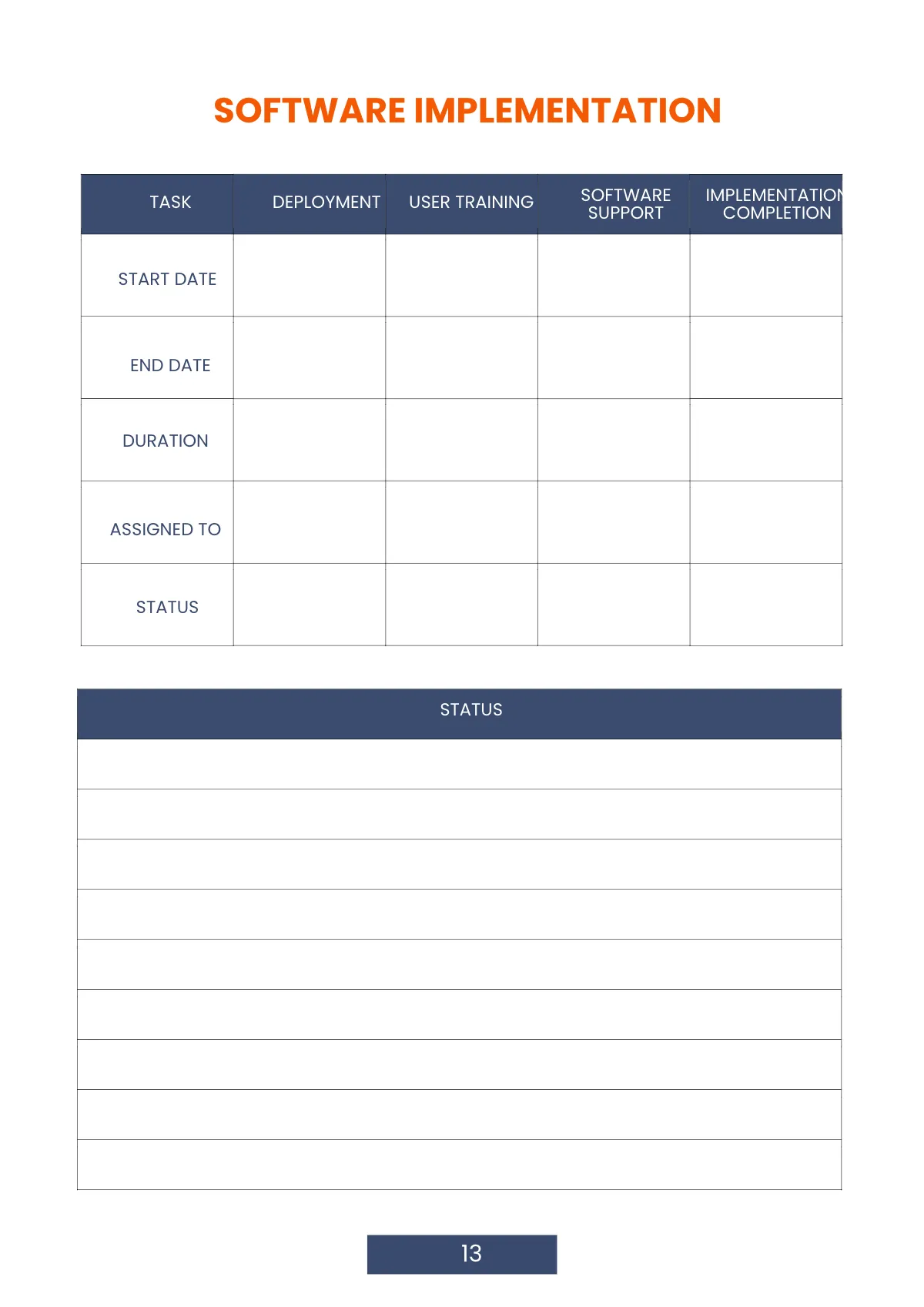 Free Printable Software Planner Template to Edit Online