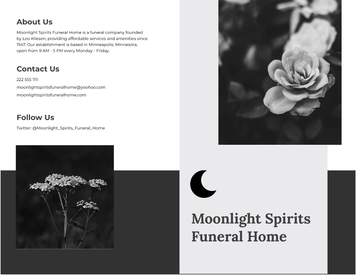 Bi-Fold Funeral Brochure Template - Edit Online & Download