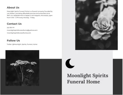 Free Bi-Fold Funeral Brochure Template to Edit Online