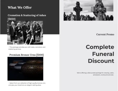 Free Bi-Fold Funeral Brochure Template to Edit Online