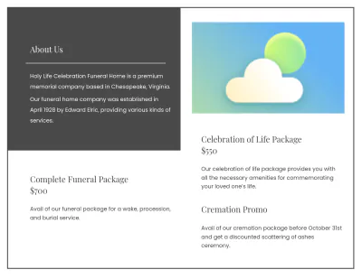 Free Editable Life Celebration Funeral Bi-Fold Brochure Template to Edit Online