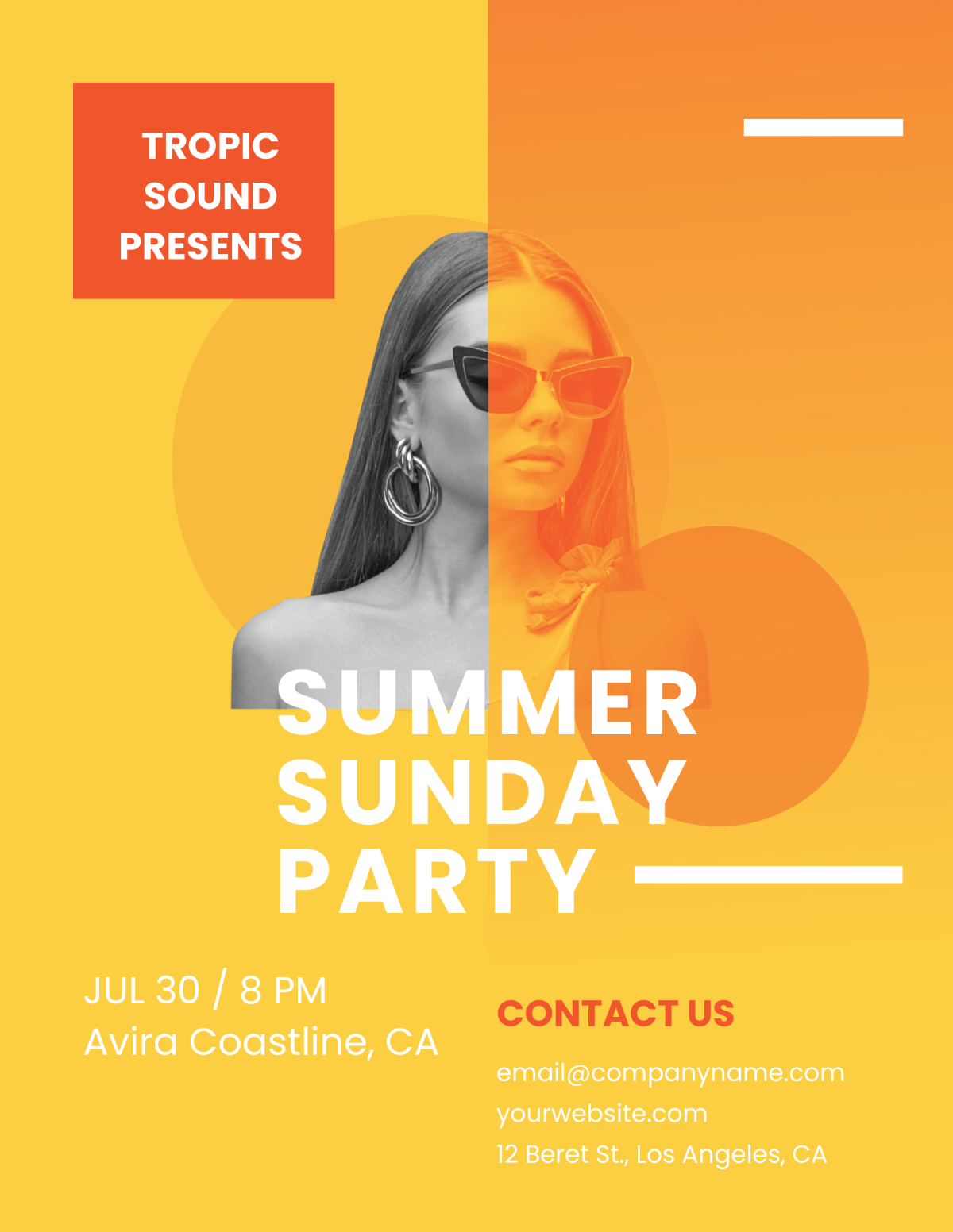 Creative Summer Sunday Party Flyer Template