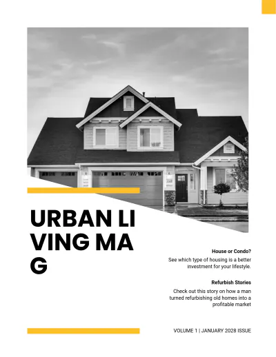 Free Minimal Real Estate Magazine Template to Edit Online