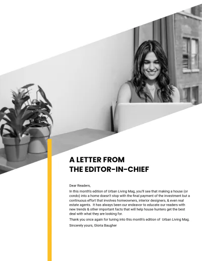 Free Minimal Real Estate Magazine Template to Edit Online